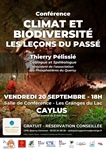 Conférence "Climat et Biodiversité, les leçons du passé"