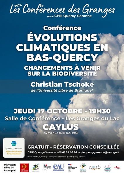 Conférence " Evolutions climatiques en Bas-Quercy, changements à venir sur la biodiversité "