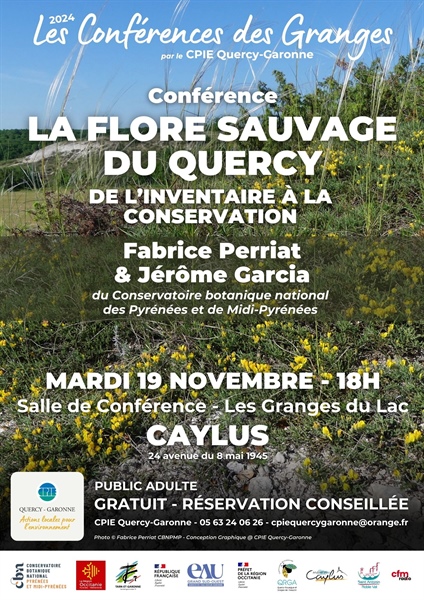 Conférence " La flore sauvage du Quercy, de l'inventaire à la conservation "